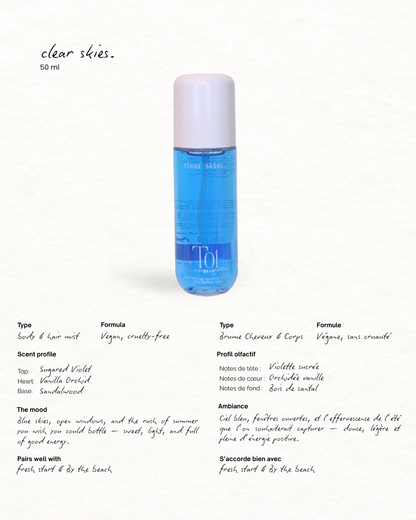 Summer Inspired Hair and Body Spray Mist